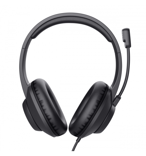 Trust Ayda Max USB Headset Wired Head-band Office Call center USB Type-C USB Type-A Black