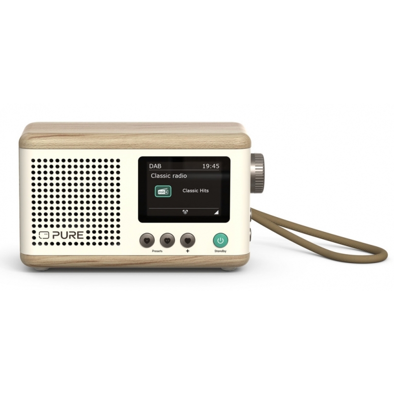Pure DAB+ Radio Classic Mini Portable Digital Cream, Wood