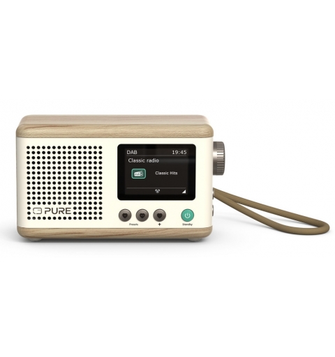 Pure DAB+ Radio Classic Mini Portátil Digital Crema de color, Madera