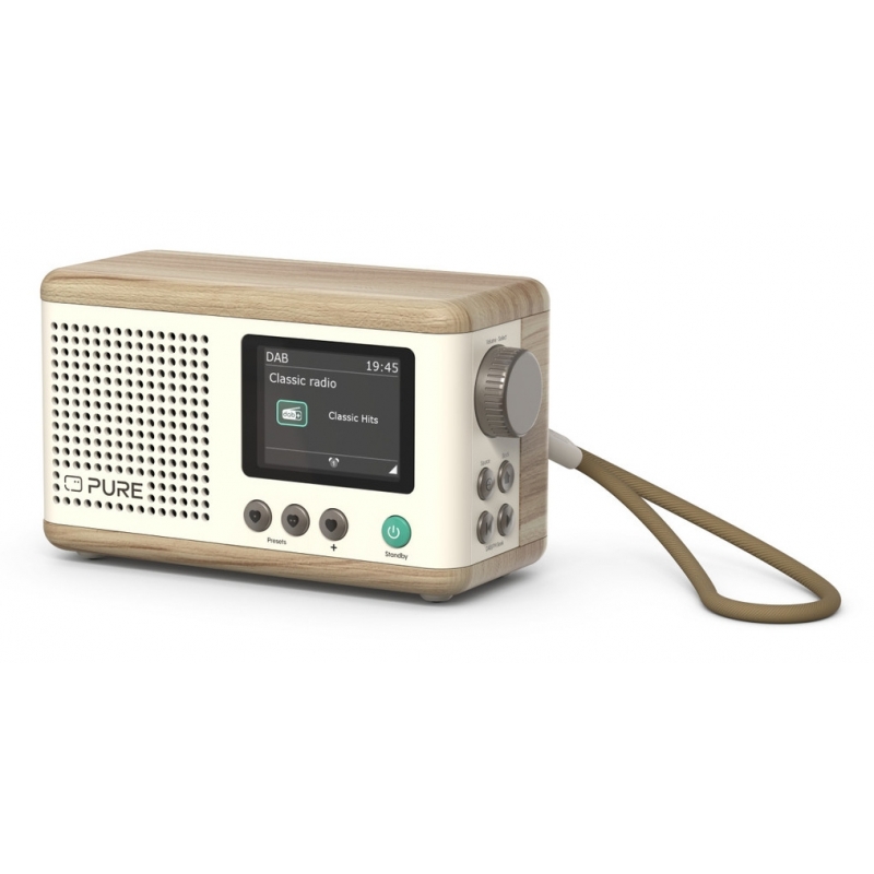 Pure DAB+ Radio Classic Mini Portable Digital Cream, Wood