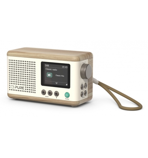Pure DAB+ Radio Classic Mini Portatile Digitale Crema, Legno