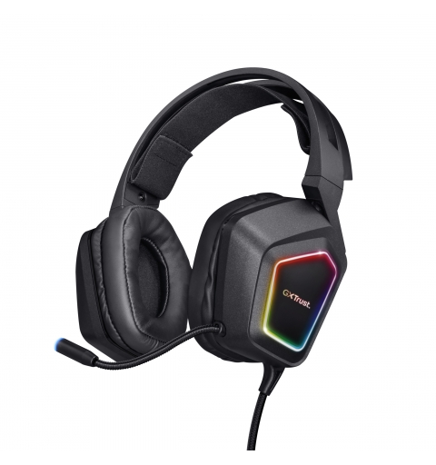 Trust GXT 450 Blizz RGB 7.1 Surround Auriculares Alámbrico Diadema Juego USB tipo A Negro