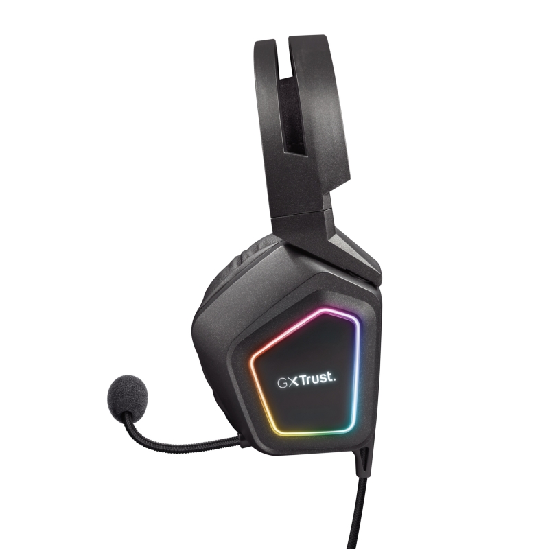 Trust GXT 450 Blizz RGB 7.1 Surround Auriculares Alámbrico Diadema Juego USB tipo A Negro