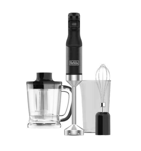 Black & Decker BXHBA1501E Batidora de inmersión 1500 W Negro, Transparente