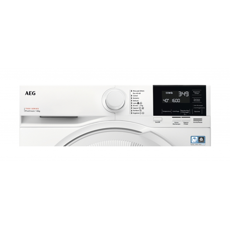 AEG LR7G86CW machine à laver Charge avant 8 kg 1600 tr min Blanc