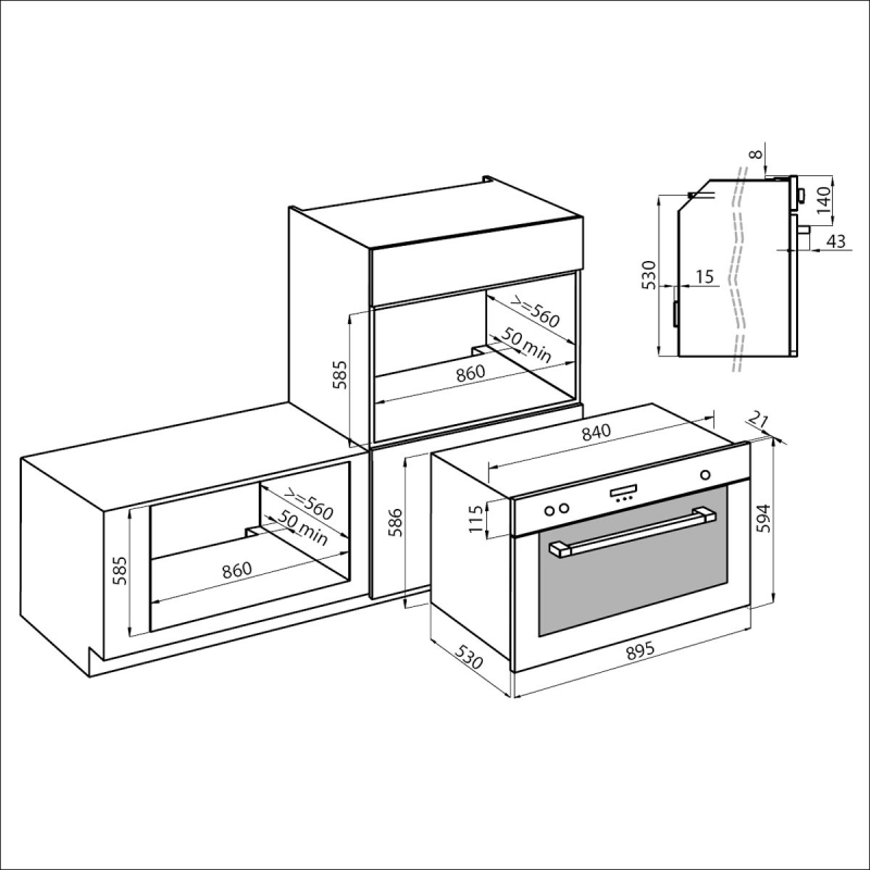 Foster KE 7193 047 97 L Acier satin