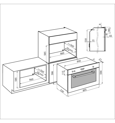 Foster KE 7193 047 97 L Acier satin
