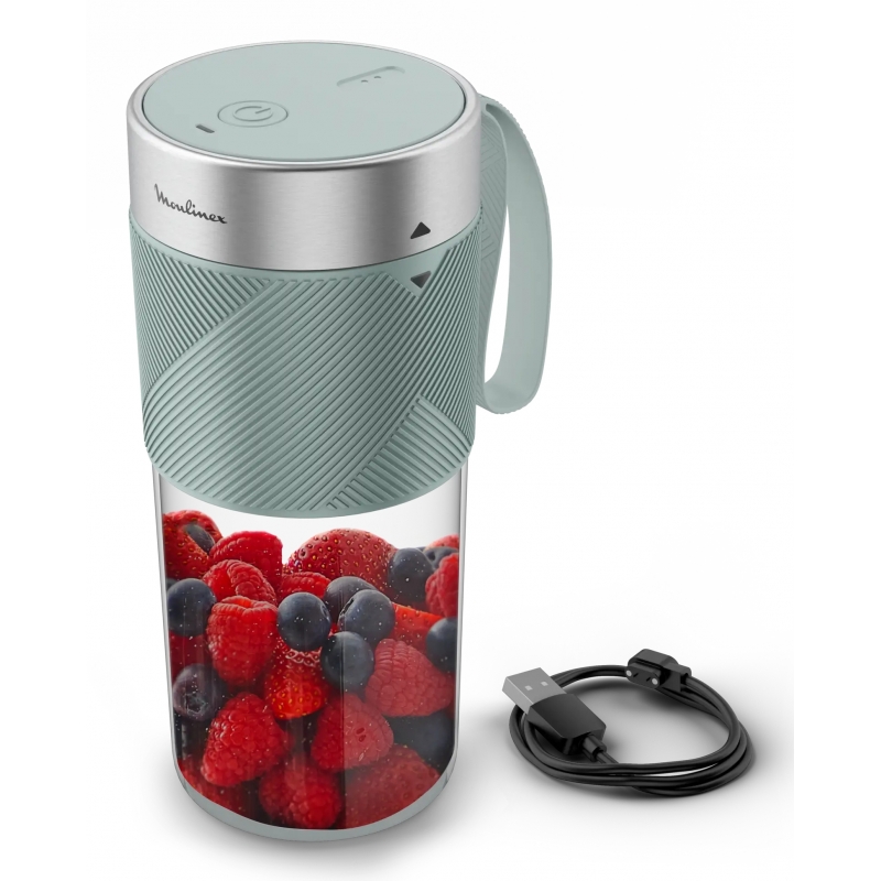 Moulinex Lightmix LM1C0410 Mixer 0,3 l Tragbarer Mixer Grau, Edelstahl, Transparent