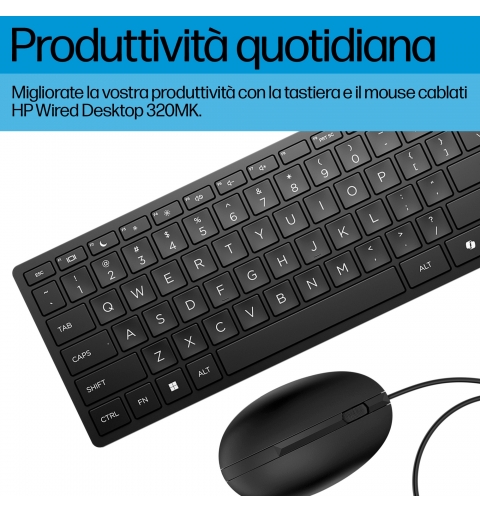 HP Teclado y ratón con cables Desktop 320MK