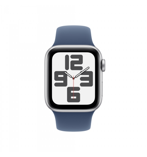 Apple Watch SE GPS 40mm Silver Aluminium Case with Denim Sport Band - M L