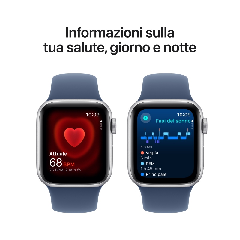 Apple Watch SE OLED 40 mm Digital 324 x 394 Pixeles Pantalla táctil Plata Wifi GPS (satélite)