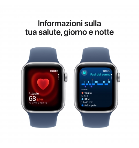 Apple Watch SE OLED 40 mm Digital 324 x 394 Pixeles Pantalla táctil Plata Wifi GPS (satélite)