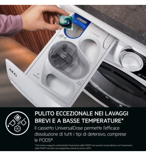AEG Series 7000 LR7FD104V lavadora Carga frontal 10 kg 1351 RPM Blanco