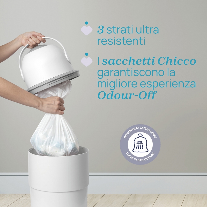 Chicco 00012252020000 Zubehör für Windeleimer Nachfüllkassette 45