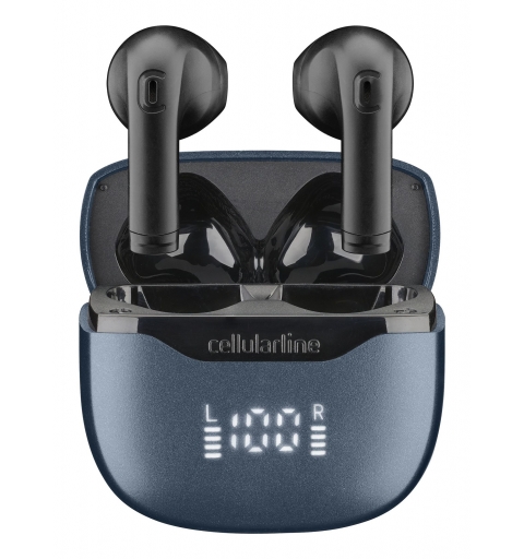 Cellularline Core Pro Auricolari Bluetooth con custodia di ricarica, display LED e funzione ENC