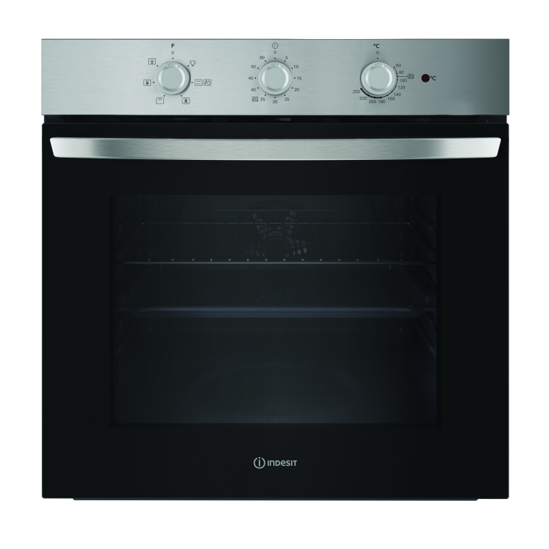 Indesit IO 2350H X 66 L Black, Stainless steel