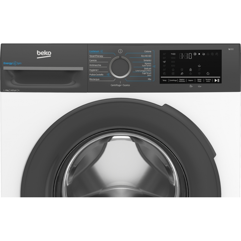Beko b300 BMEUWU4841A washing machine Front-load 8 kg 1400 RPM Black, White