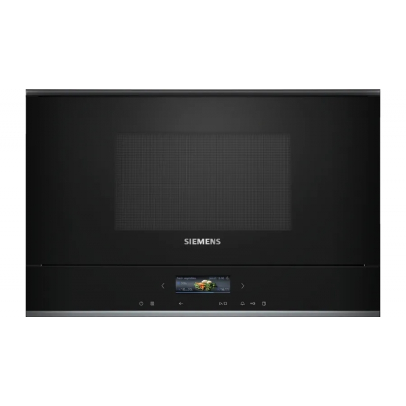 Siemens iQ700 BF722L1B1 microondas Negro Solo microondas Integrado 21 L 900 W
