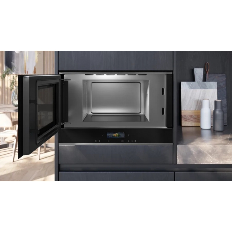 Siemens iQ700 BF722L1B1 microondas Negro Solo microondas Integrado 21 L 900 W