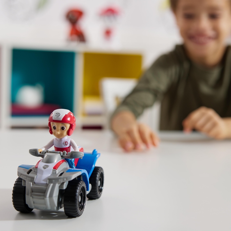PAW Patrol , quad di Ryder, veicolo giocattolo con action figure da collezione, giocattoli orientati alla sostenibilità per