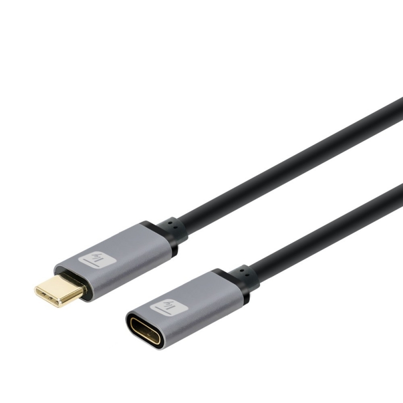 Techly Cavo prolunga USB 3.2 Gen 2 USB-C M F 1m Nero