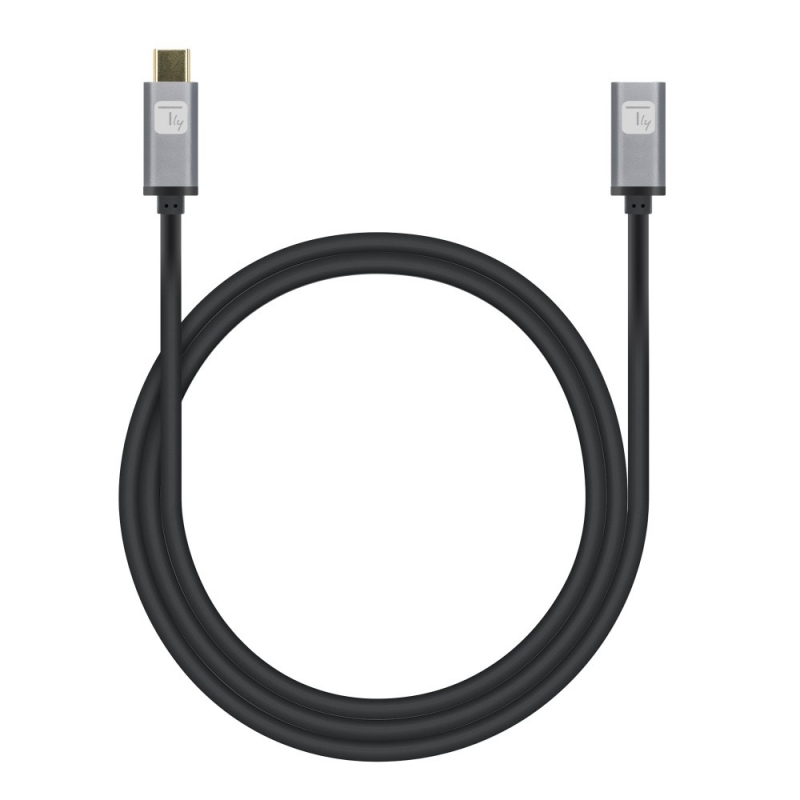 Techly Cavo prolunga USB 3.2 Gen 2 USB-C M F 1m Nero