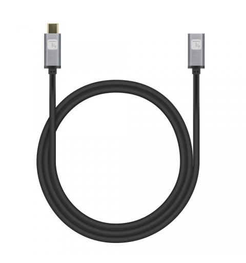 Techly Cavo prolunga USB 3.2 Gen 2 USB-C M F 1m Nero