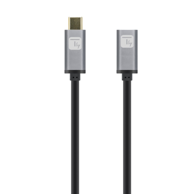Techly Cavo prolunga USB 3.2 Gen 2 USB-C M F 1m Nero