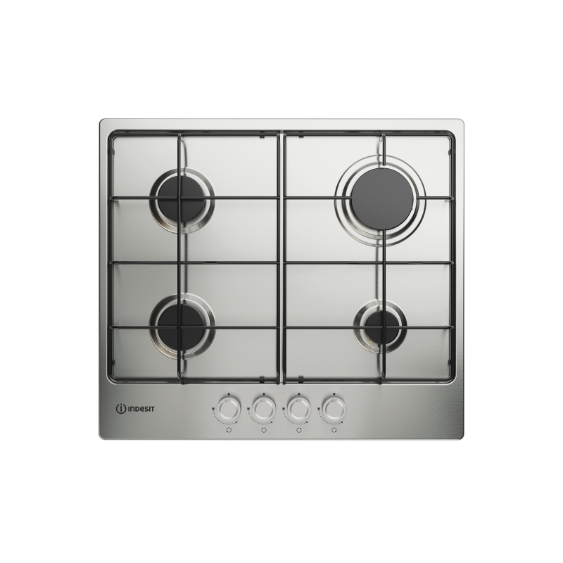 Indesit THP 642 IX I 1 piano gas inox 60cm 4 fuochi griglie smaltate