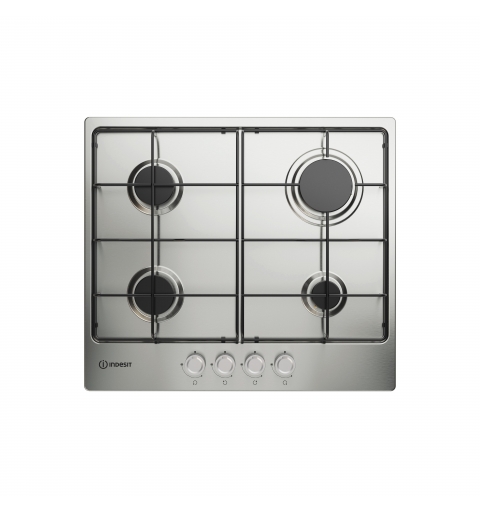 Indesit THP 642 IX I 1 piano gas inox 60cm 4 fuochi griglie smaltate