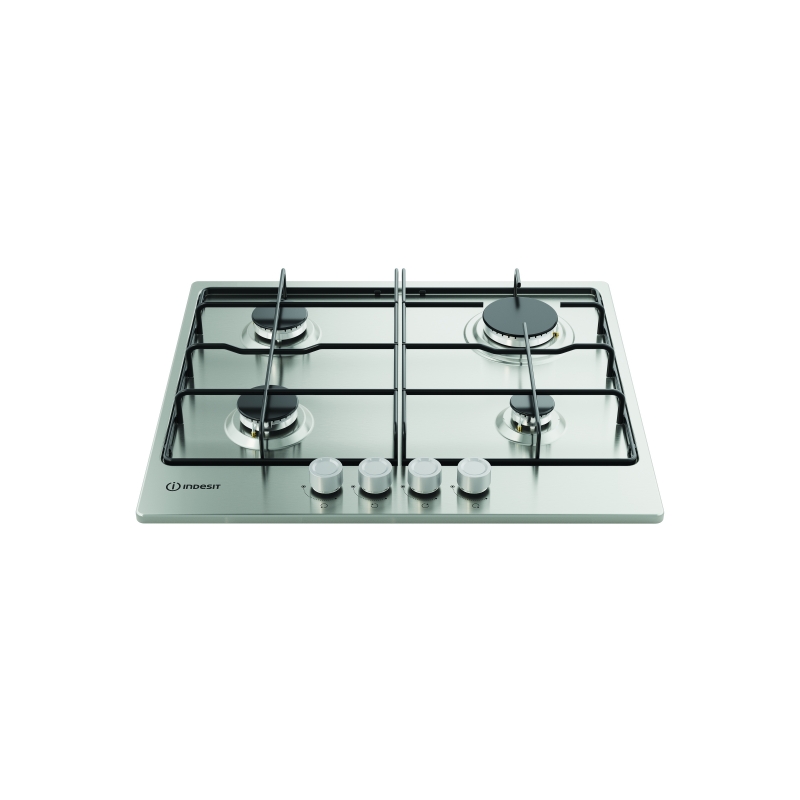 Indesit THP 642 IX I 1 piano gas inox 60cm 4 fuochi griglie smaltate