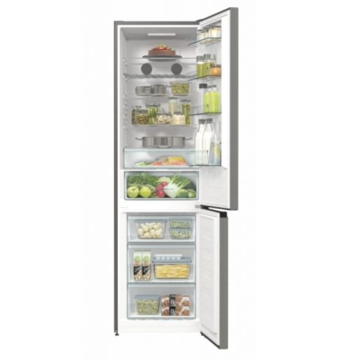 Hisense RB434N4BCB réfrigérateur-congélateur Pose libre 331 L B Gris, Acier inoxydable