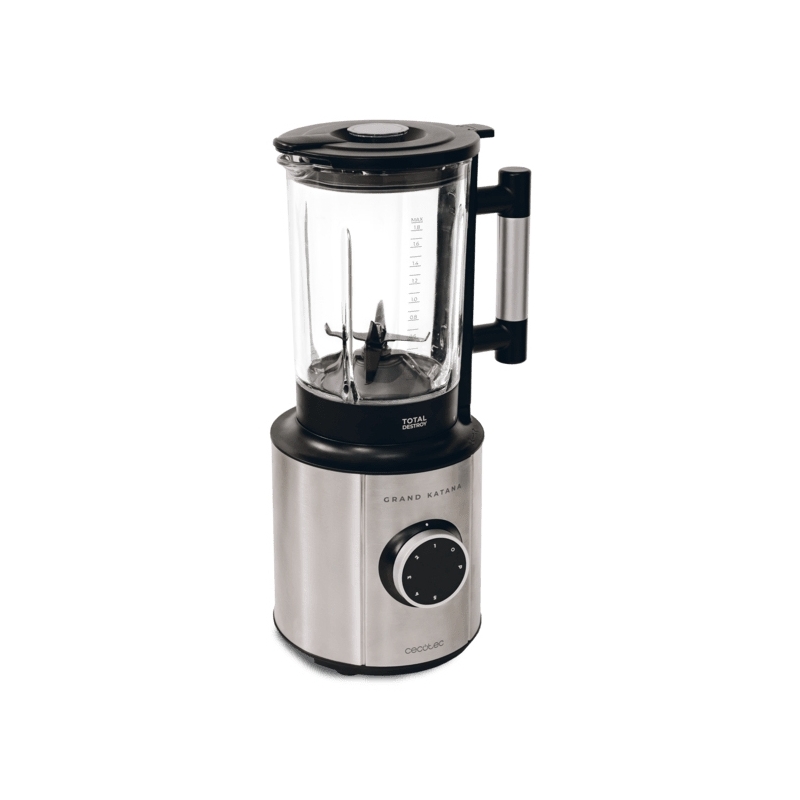 Cecotec 03984 Mixer Tischplatten-Mixer 1800 W Schwarz, Edelstahl, Transparent