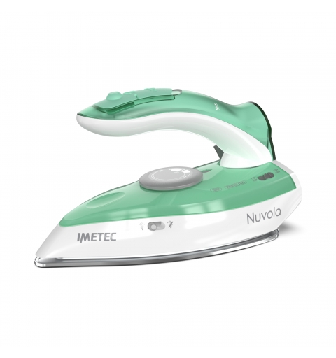 Imetec Nuvola Trocken- & Dampfbügeleisen Edelstahl-Bügelsohle 1000 W Aqua-Farbe, Weiß
