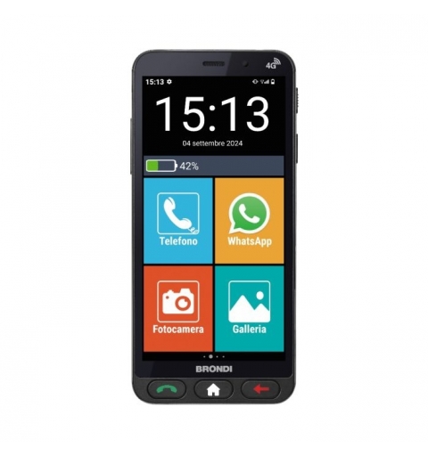 Brondi AMICO VERO 4G 14,5 cm (5.7") Dual-SIM Android 14 3 GB 32 GB 2800 mAh Schwarz
