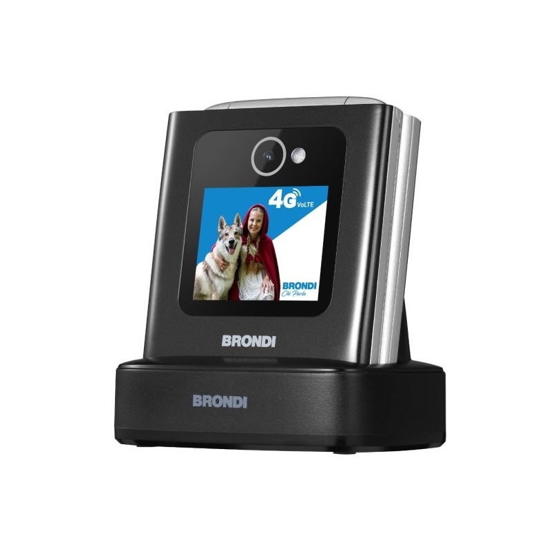Brondi AMICO TUO 4G 6,1 cm (2.4") Schwarz, Metallisch Seniorentelefon
