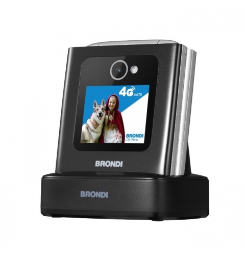 Brondi AMICO TUO 4G 6,1 cm (2.4") Schwarz, Metallisch Seniorentelefon