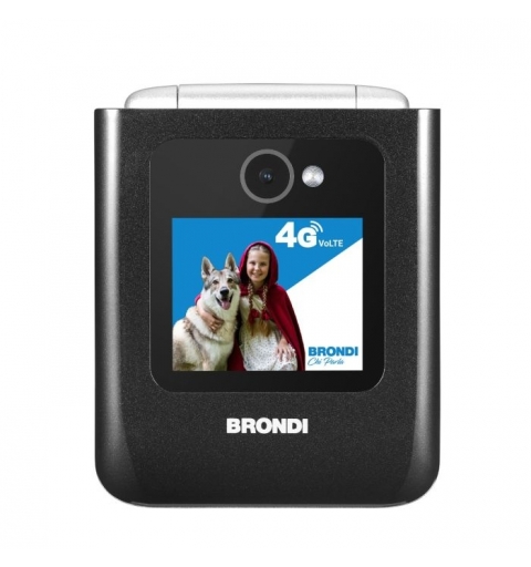Brondi AMICO TUO 4G 6,1 cm (2.4") Schwarz, Metallisch Seniorentelefon