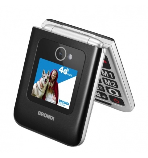 Brondi AMICO TUO 4G 6,1 cm (2.4") Schwarz, Metallisch Seniorentelefon