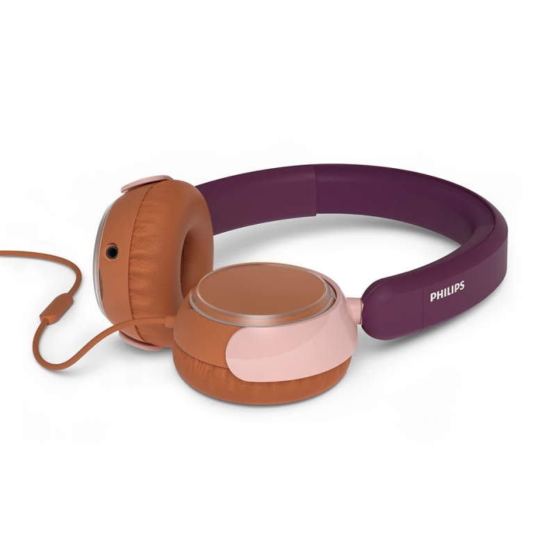 Philips TAK2000MP 00 cuffia e auricolare Cuffie Cablato A Padiglione Musica e Chiamate USB tipo-C Arancione, Viola, Rosa