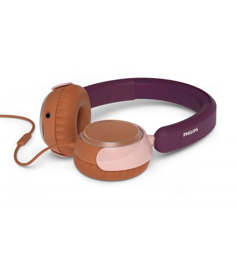 Philips TAK2000MP 00 cuffia e auricolare Cuffie Cablato A Padiglione Musica e Chiamate USB tipo-C Arancione, Viola, Rosa