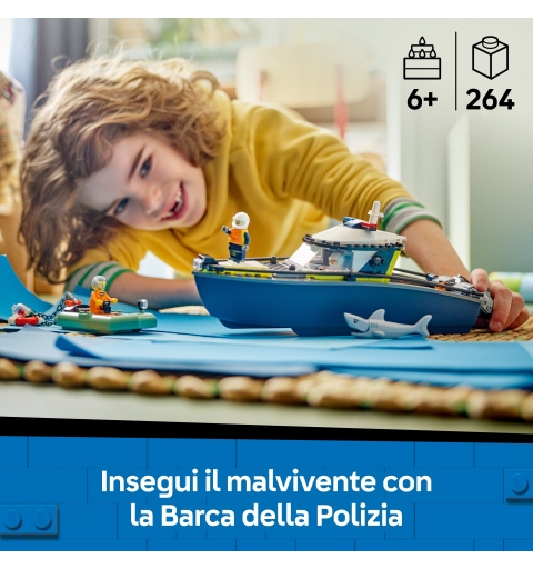 LEGO La course-poursuite en bateau de police