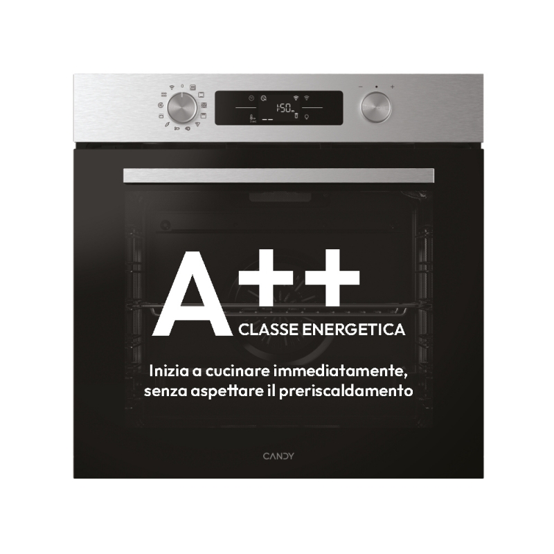 Candy Moderna CA6 N3B1HTX 78 L Negro, Acero inoxidable