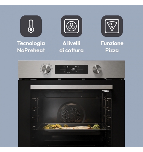 Candy Moderna CA6 N3B1HTX 78 L Black, Stainless steel