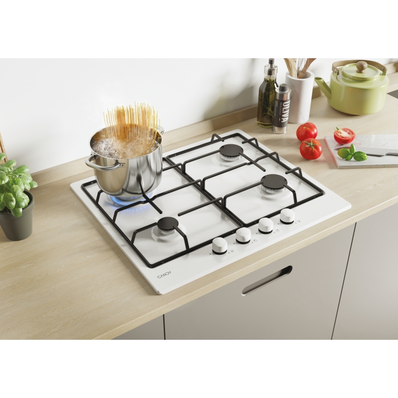 Candy Idea CHW6BRWW Bianco Da incasso 60 cm Gas 4 Fornello(i)