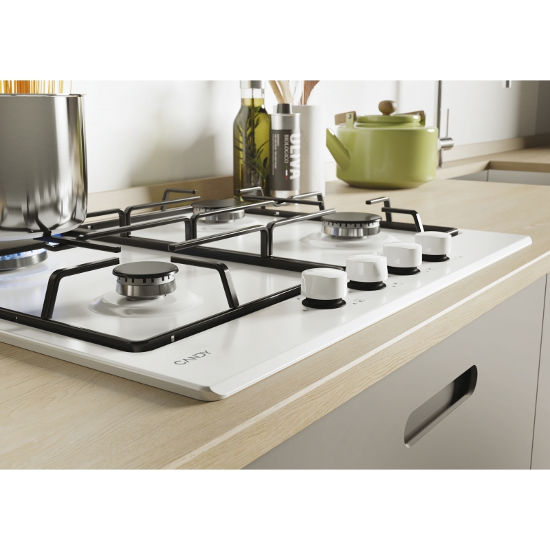 Candy Idea CHW6BRWW Bianco Da incasso 60 cm Gas 4 Fornello(i)