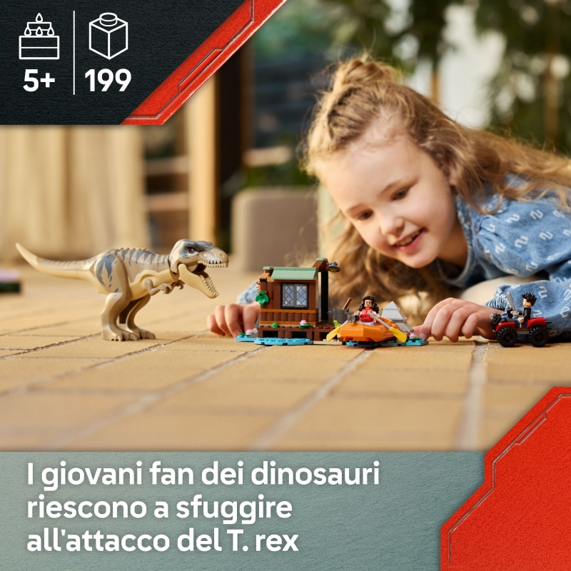 LEGO Fuga sul fiume dal T. rex