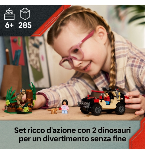 LEGO Fuga dal Raptor sul fuoristrada