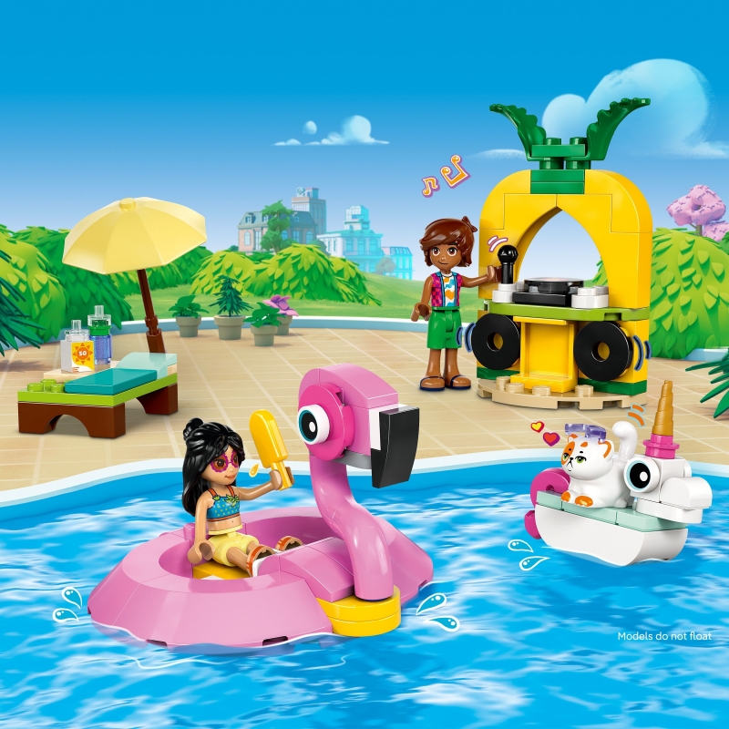 LEGO Pool Party con unicorno e fenicottero