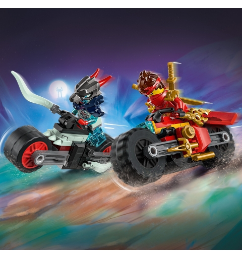 LEGO Gara di velocità sulla moto di Kai